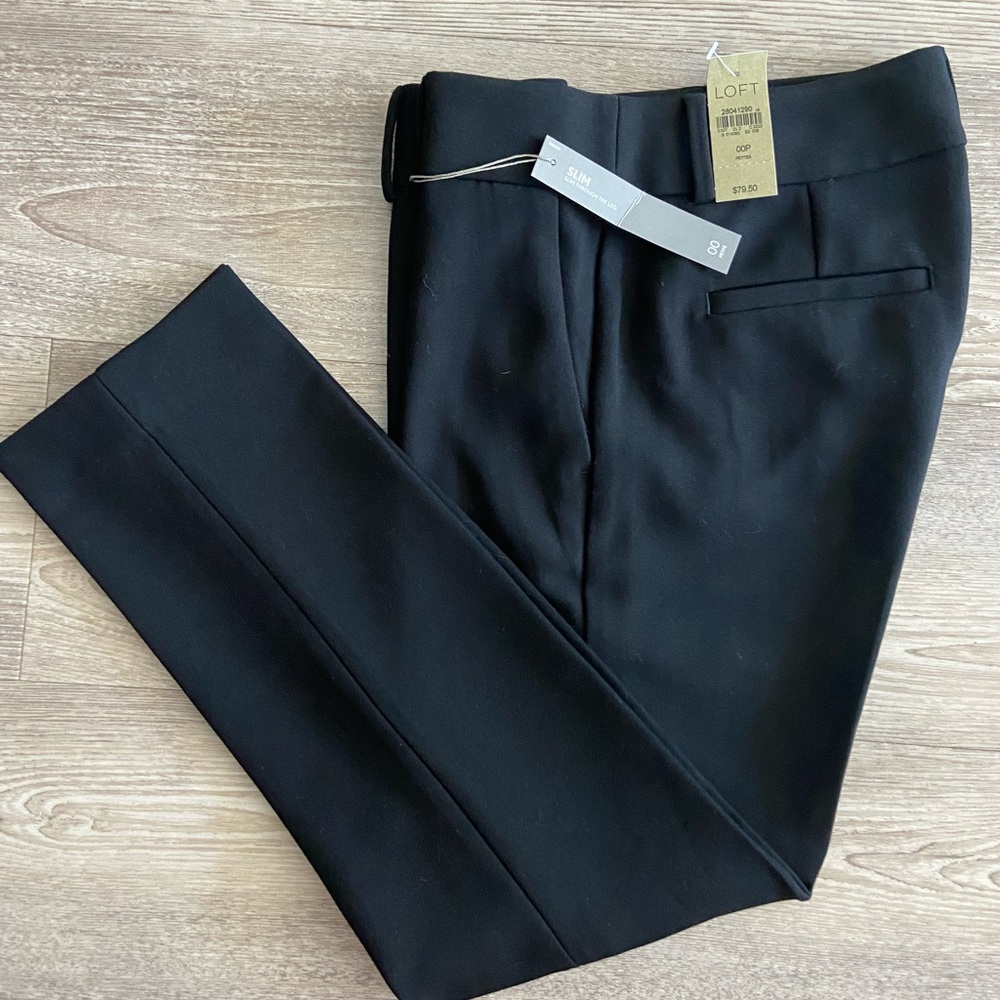NWT - LOFT Petite Slim through leg pants